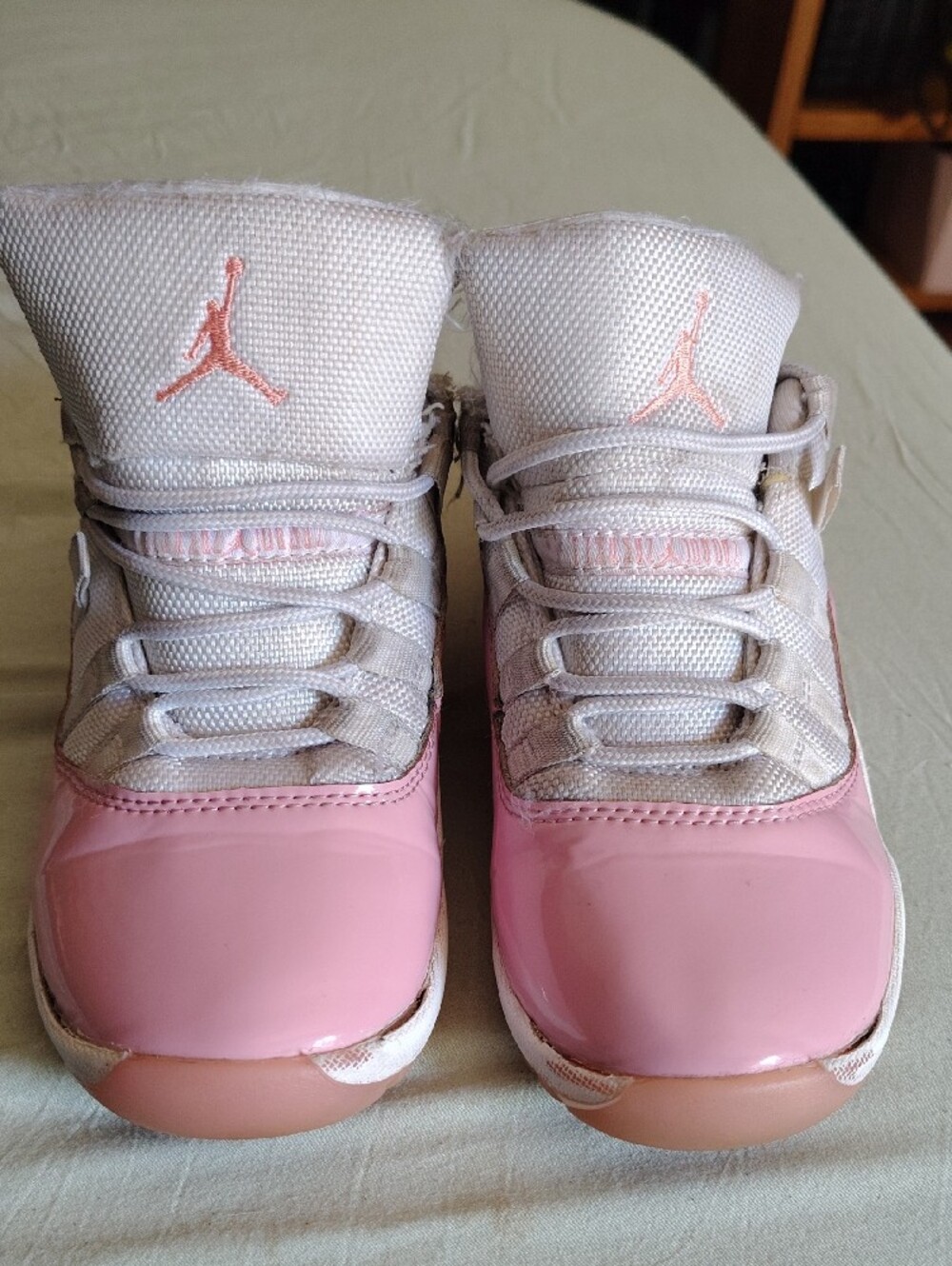 Jordan Kids' Pink and White High-Top Sneakers - Picture 2 of 11